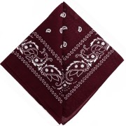 Bandana 100% cotone - Cashmere - Bordeaux x1|raw }}