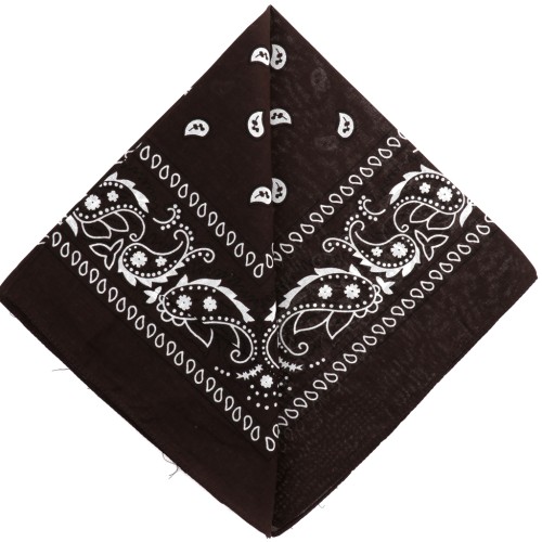 Bandana 100% cotone - Cashmere - Marrone scuro x1