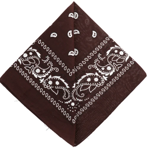 Bandana 100% cotone - Cashmere - Marrone scuro x1