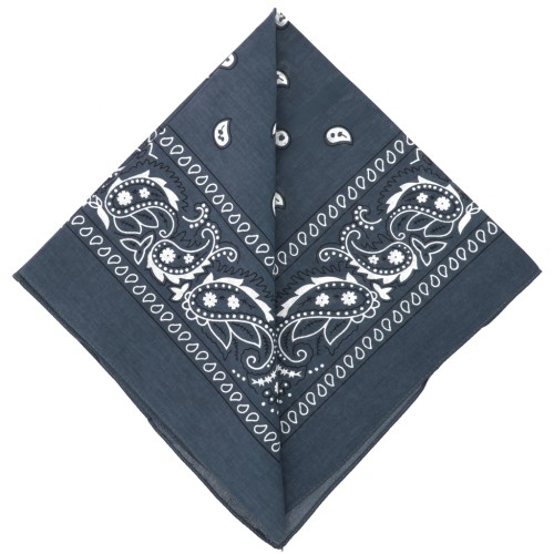 Bandana 100% cotone - Cashmere - Grigio scuro x1