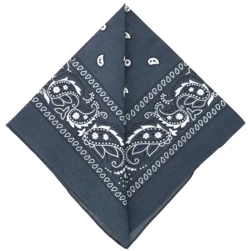 Bandana 100% cotone - Cashmere - Grigio scuro x1