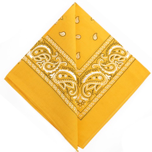 Bandana 100% cotone - Cashmere - Giallo scuro x1