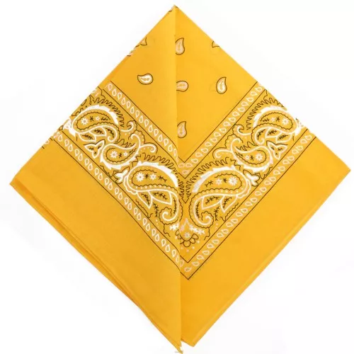 Bandana 100% cotone - Cashmere - Giallo scuro x1