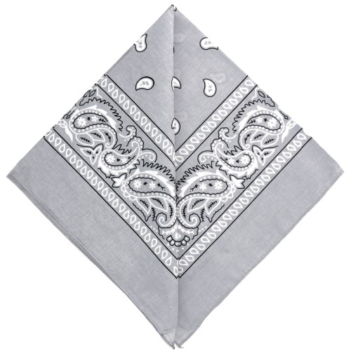Bandana 100% cotone - Cashmere - Grigio chiaro x1