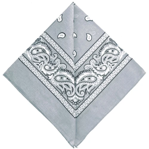 Bandana 100% cotone - Cashmere - Grigio chiaro x1
