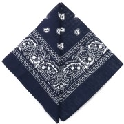 Bandana 100% cotone - Cashmere - Blu navy x1
