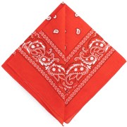 Bandana 100% cotone - motivo Cachemire - Arancione scuro x1