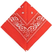 Bandana 100% cotone - motivo Cachemire - Arancione scuro x1