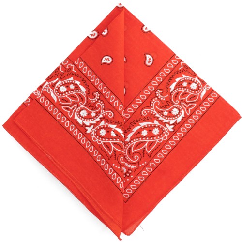 Bandana 100% cotone - motivo Cachemire - Arancione scuro x1
