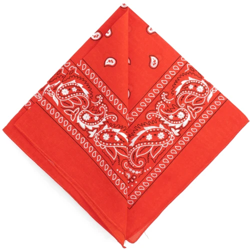 Bandana 100% cotone - motivo Cachemire - Arancione scuro x1