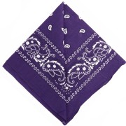 Bandana 100% cotone - Cashmere - Viola scuro x1
