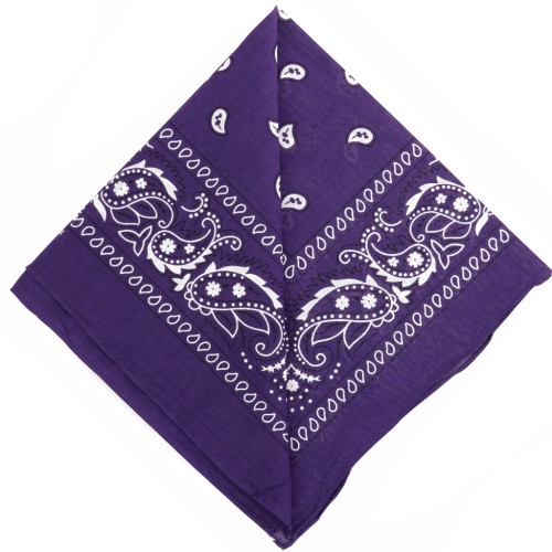 Bandana 100% cotone - Cashmere - Viola scuro x1