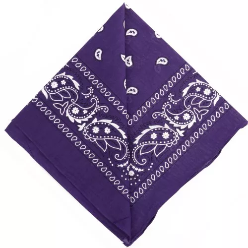 Bandana 100% cotone - Cashmere - Viola scuro x1
