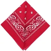 Rosso - Bandana 100% coton - motif Cachemire - Rouge x1 Bandana 100% coton - motif Cachemire - Rouge x1