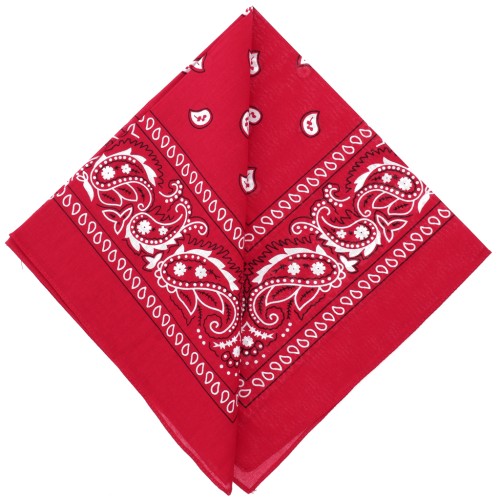 Bandana 100% cotone - Cashmere - Rosso x1