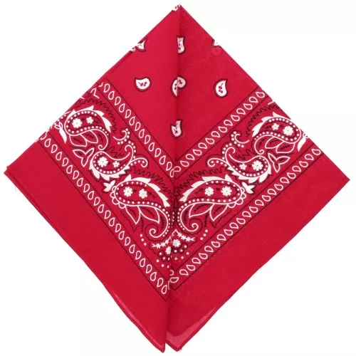 Bandana 100% cotone - Cashmere - Rosso x1