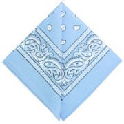 Bandana 100% cotone - Cashmere - Azzurro x1