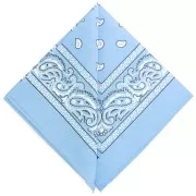 Blu - Bandana 100% cotone - Cashmere - Azzurro x1 Bandana 100% cotone - Cashmere - Azzurro x1