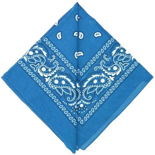 Bandana 100% cotone - Cashmere - Turchese x1