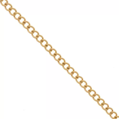 Catena Rombo a coste da 6 mm - Acciaio inossidabile 316L Dorato x50cm