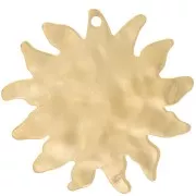 Pendente a forma di sole martellato 40 mm in acciaio inossidabile Dorato x1