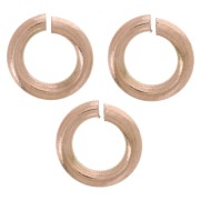Anelli aperti 5x1 mm - Produzione europea - Acciaio inossidabile 316L dorato rosa x10
