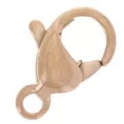 Chiusura a moschettone da 9 mm Acciaio inox 316L dorato rosa x1