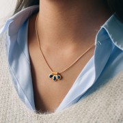 Girocollo maglia serpentina da 1,3 mm dorato x42 cm