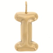 Pendente con lettera dell'alfabeto a forma di palloncino 23,5x11,5 mm - I - Acciaio inossidabile 304 Dorato x1