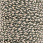Bobina di corda di cotone intrecciata da 2,5 mm di produzione francese - Khaki, Beige, Dorato x100 m