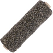 Bobina di corda in cotone intrecciato da 3 mm Made in France Nero - Dorato x100m|raw }}