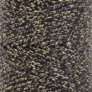 Bobina di corda in cotone intrecciato da 3 mm Made in France Nero - Dorato x100m