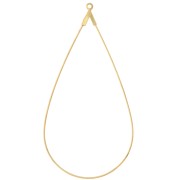 Orecchini a goccia 60x30 mm - Dorato x2