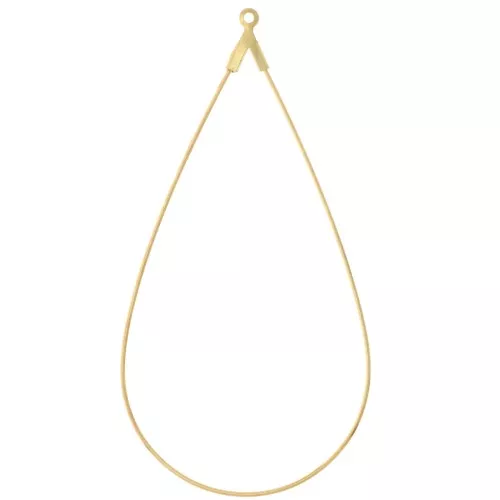 Orecchini a goccia 60x30 mm - Dorato x2