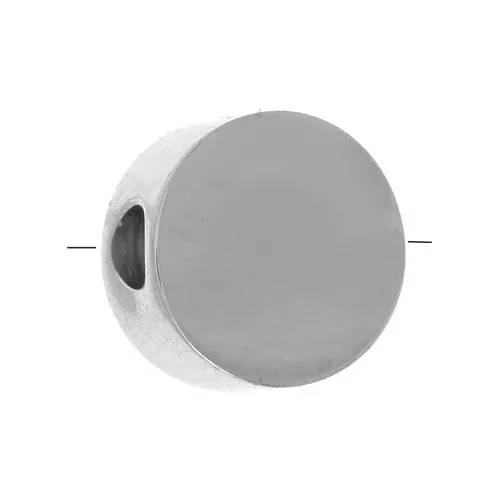 Perlina tonda piatta 5 mm - Acciaio inox 304L x1