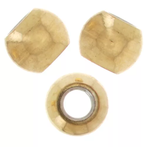 Perla rotonda appiattita da 2,5 mm - Acciaio inossidabile 304L Dorato x100