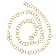 Anelli aperti 5x0,7 mm - Acciaio inossidabile 316L Dorato x100