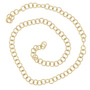 Anelli aperti 3x0,5 mm - Acciaio inossidabile 316L Dorato x100