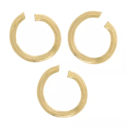Anelli aperti 3x0,6 mm - Acciaio inossidabile 304L Dorato x10