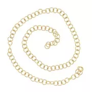 Anelli aperti 3x0,6 mm - Acciaio inossidabile 304L Dorato x10