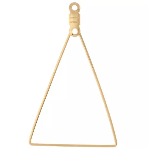 Base per orecchini a triangolo 25x40 mm Dorato x2