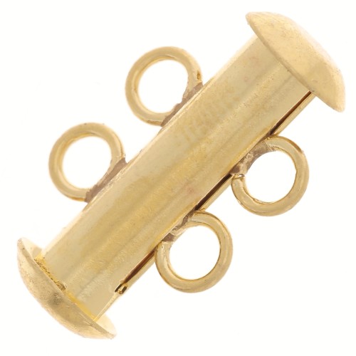 Chiusura scorrevole a 2 file con anelli perpendicolari 16,5 mm Dorato x1