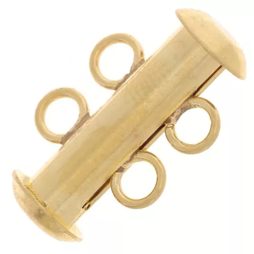 Chiusura scorrevole a 2 file con anelli perpendicolari 16,5 mm Dorato x1