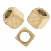 Perline cubiche da 2 mm - Acciaio inossidabile 304L Dorato x10