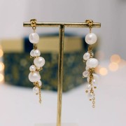 Orecchini a sfera 4 mm - anello perpendicolare - acciaio inossidabile 304L Dorato x20