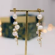 Orecchini a sfera 4 mm - anello perpendicolare - acciaio inossidabile 304L Dorato x20