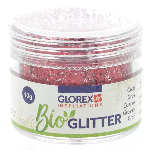 Brillantini biodegradabile - Grande - Rosso x10g