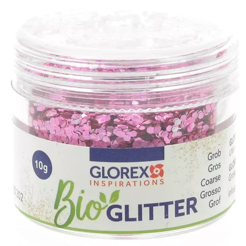 Brillantini biodegradabile - Grande - Rosa x10g