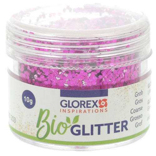 Brillantini biodegradabile - Grande - Fucsia x10g