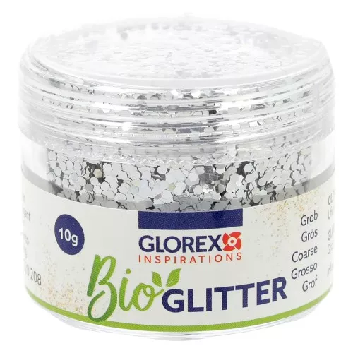 Brillantini biodegradabile - Grande - Argento x10g